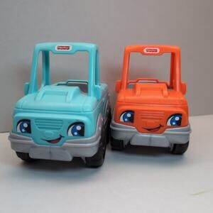 Lot of 2 Fisher Price Little People Help a Friend Pick Up Truck 2017 Mattel